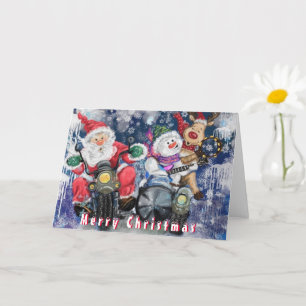 Funny Christmas Card with Happy Friends