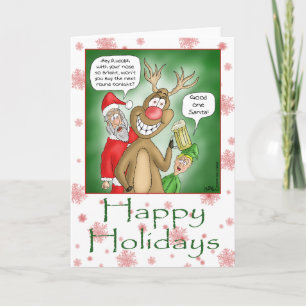 Funny Christmas Cards: Bar Hopping Holiday Card