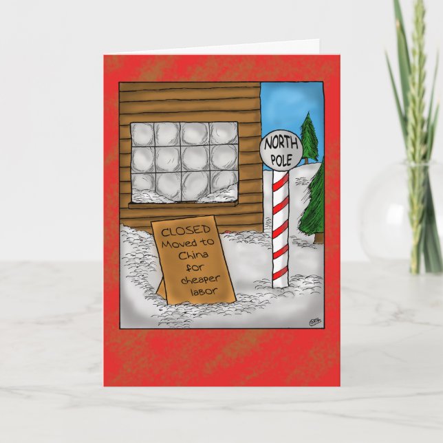 Funny Christmas Cards: North Pole Moving Holiday Card (Front)