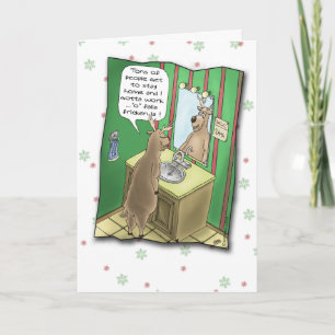 Funny Christmas Cards: Working Christmas Eve Holiday Card