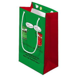 Funny Christmas Cartoon Cooking Spices Small Gift Bag