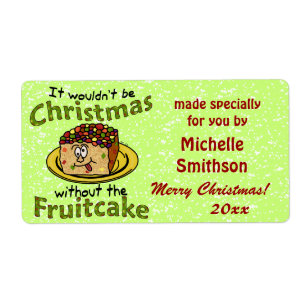 Funny Christmas Cartoon Fruitcake