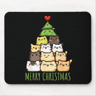 Funny Christmas Cat Love Shirt _ Cute Cat Mom Mouse Pad
