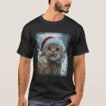 Funny Christmas Cat Selfie Santa Hat Design T-Shirt<br><div class="desc">Funny Christmas Cat Selfie Santa Hat Design</div>