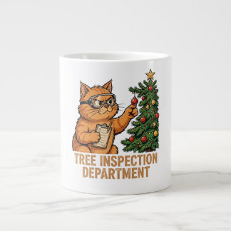 Funny Christmas Cat Tree Inspection Department Mug