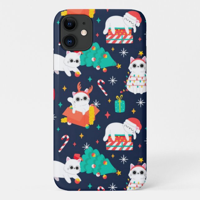 Funny Christmas Cats Case-Mate iPhone Case (Back)