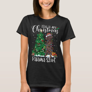 Funny Christmas Chocolate Lab Labrador Pajama Dog T-Shirt