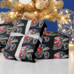 Funny Christmas Cigar Motorcycle Riding Santa  Wrapping Paper<br><div class="desc">Funny Christmas Cigar Motorcycle Riding Santa Wrapping Paper</div>