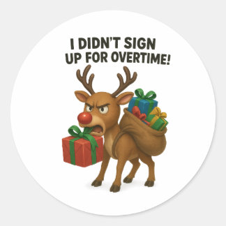 funny Christmas  Classic Round Sticker