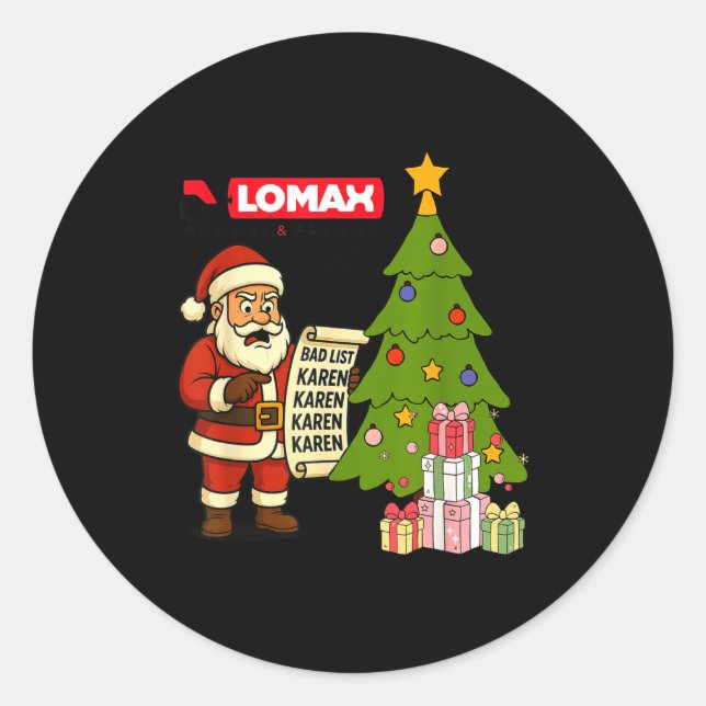 Funny Christmas  Classic Round Sticker (Front)