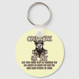 Funny Christmas Confucius Keychain