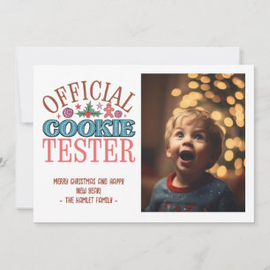 Funny Christmas Cookie Tester Holiday Card