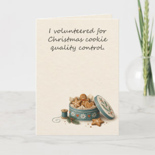 Funny Christmas Cookie Tin Card
