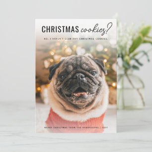 Funny Christmas Cookies Dog Pet photo Christmas Holiday Card