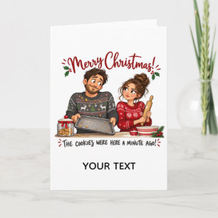 Funny Christmas Cookies Personalized Card