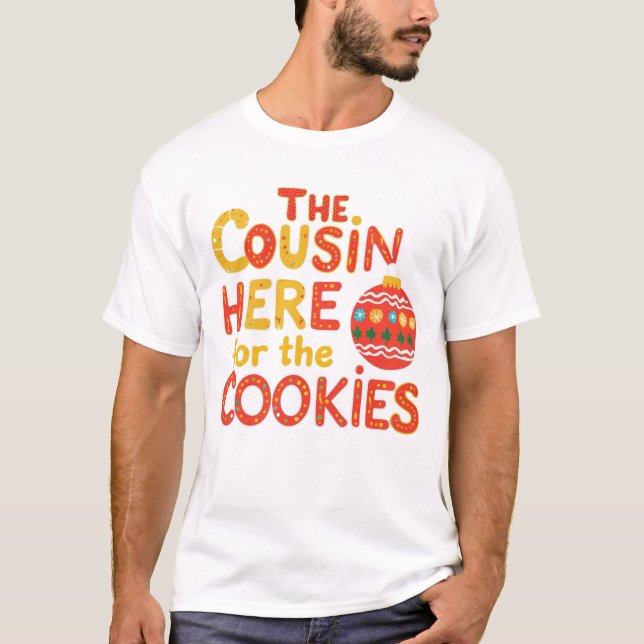 Funny Christmas Cousin Cookies Family Matching T-Shirt (Front)