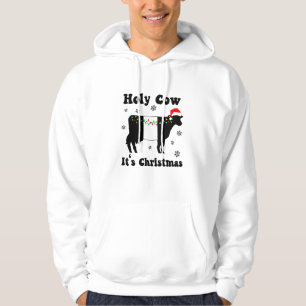 Funny Christmas Cow Beltie Belted Galloway Gift T- Hoodie