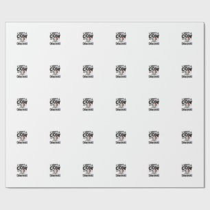 Funny Christmas Cow Vintage Holiday Shirt Design_1 Wrapping Paper