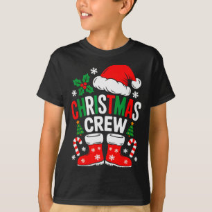 Funny Christmas Crew Xmas Squad Santa Family Pajam T-Shirt