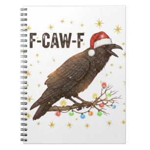 Funny Christmas Crow Raven F-CAW- F Notebook