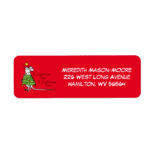Funny Christmas Cute Mouse Tree Cartoon