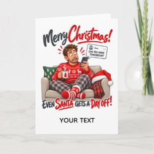 Funny Christmas Day Off Personalized Card