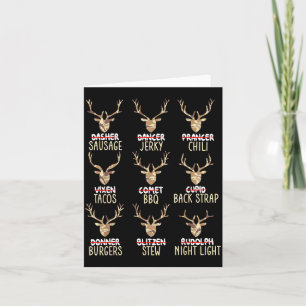 Funny Christmas Deer Hunting Hunters All Of Santa' Card