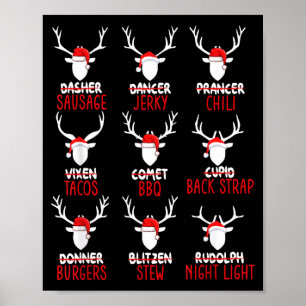 Funny Christmas Deer Hunting Hunters All Of Santa' Poster