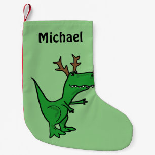 Funny Christmas Dinosaur Stocking