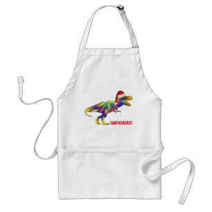 Funny Christmas Dinosaur T-Rex  Standard Apron