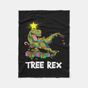 Funny Christmas Dinosaur Tree Rex Men Women Kids G Fleece Blanket