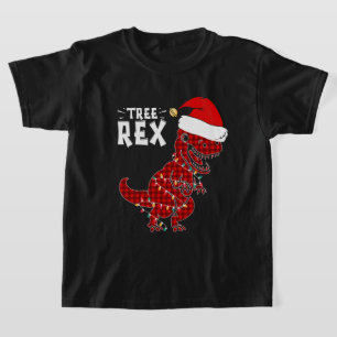 Funny Christmas Dinosaur Tree Rex T-Shirt