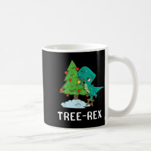 Funny Christmas Dinosaurs Christmas Tree Rex Cute Coffee Mug