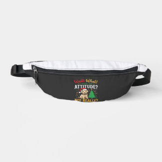 Funny Christmas Dog Attitude Holiday Fanny Pack