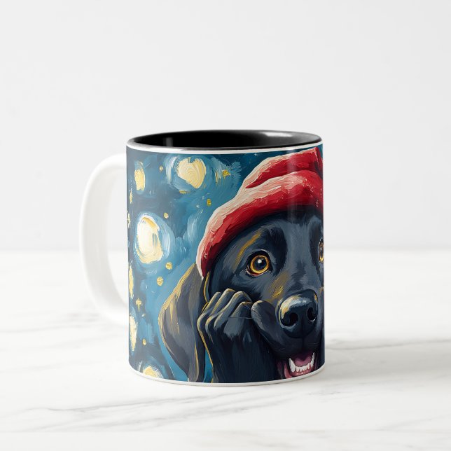 Funny Christmas dog Mugs | Merry Christmas Mug (Devant gauche)