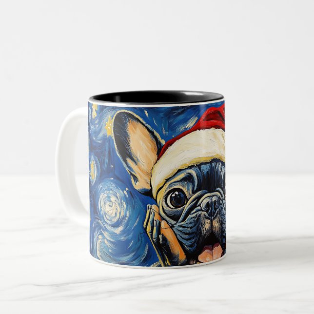 Funny Christmas dog Mugs | Merry Christmas Mug (Devant gauche)