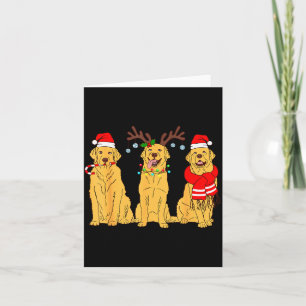 Funny Christmas Dogs Design Dog Christmas Wearing  Card
