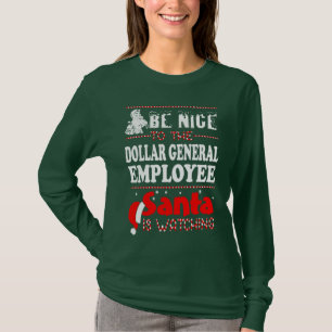 Funny Christmas dollar general employee santa T-Shirt