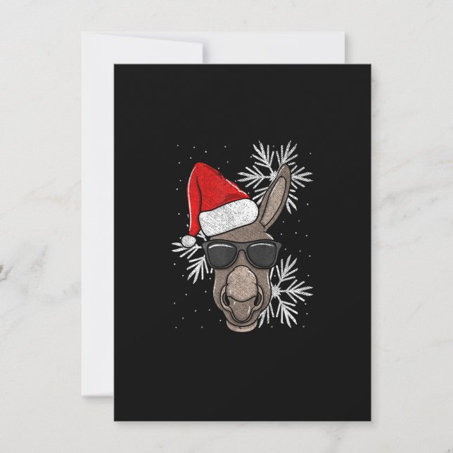 Funny Christmas Donkey Lover Invitation (Front)