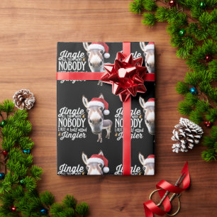 Funny Christmas Donkey Lovers Farm Holiday Animal Wrapping Paper