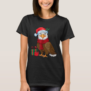 Funny Christmas Eagle Patriotic Bald Eagle With Sa T-Shirt