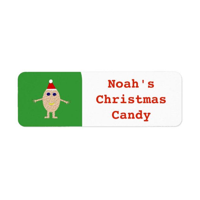 Funny Christmas Egg Custom Food Label (Front)