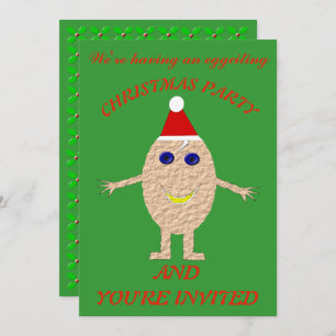 Funny Christmas Egg Custom Invites