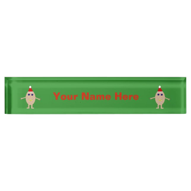 Funny Christmas Egg Custom Nameplate (Front)