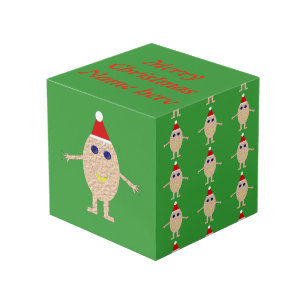 Funny Christmas Egg Custom Photo Cube
