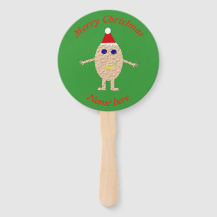Funny Christmas Egg Personalized Hand Fan
