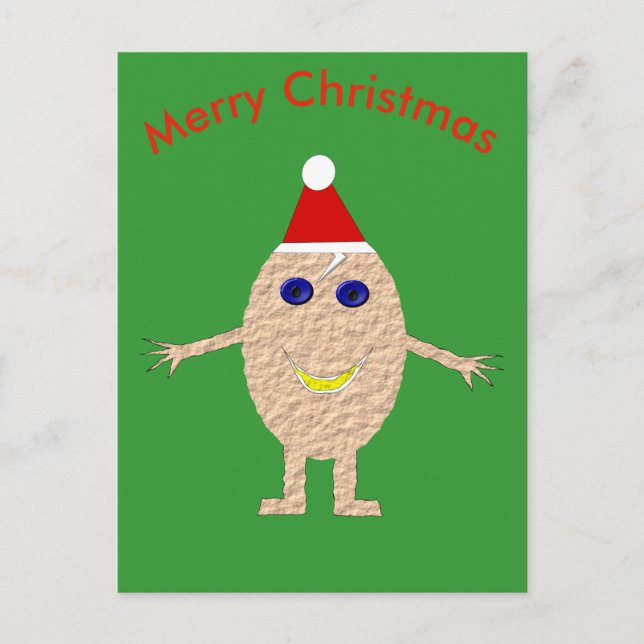 Funny Christmas Egg Postcard (Front)