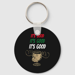 Funny Christmas Eggnog It's Good Moose Cup For Egg Keychain