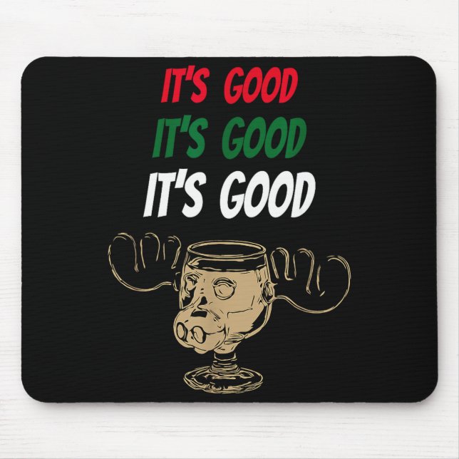 Funny Christmas Eggnog It's Good Moose Cup For Egg Mouse Pad (Front)