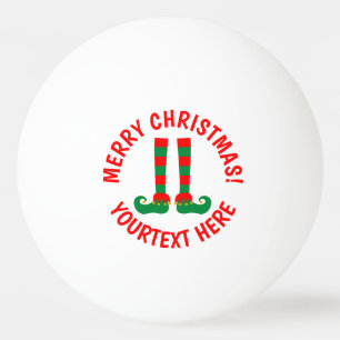 Funny Christmas elf feet ping pong balls for games